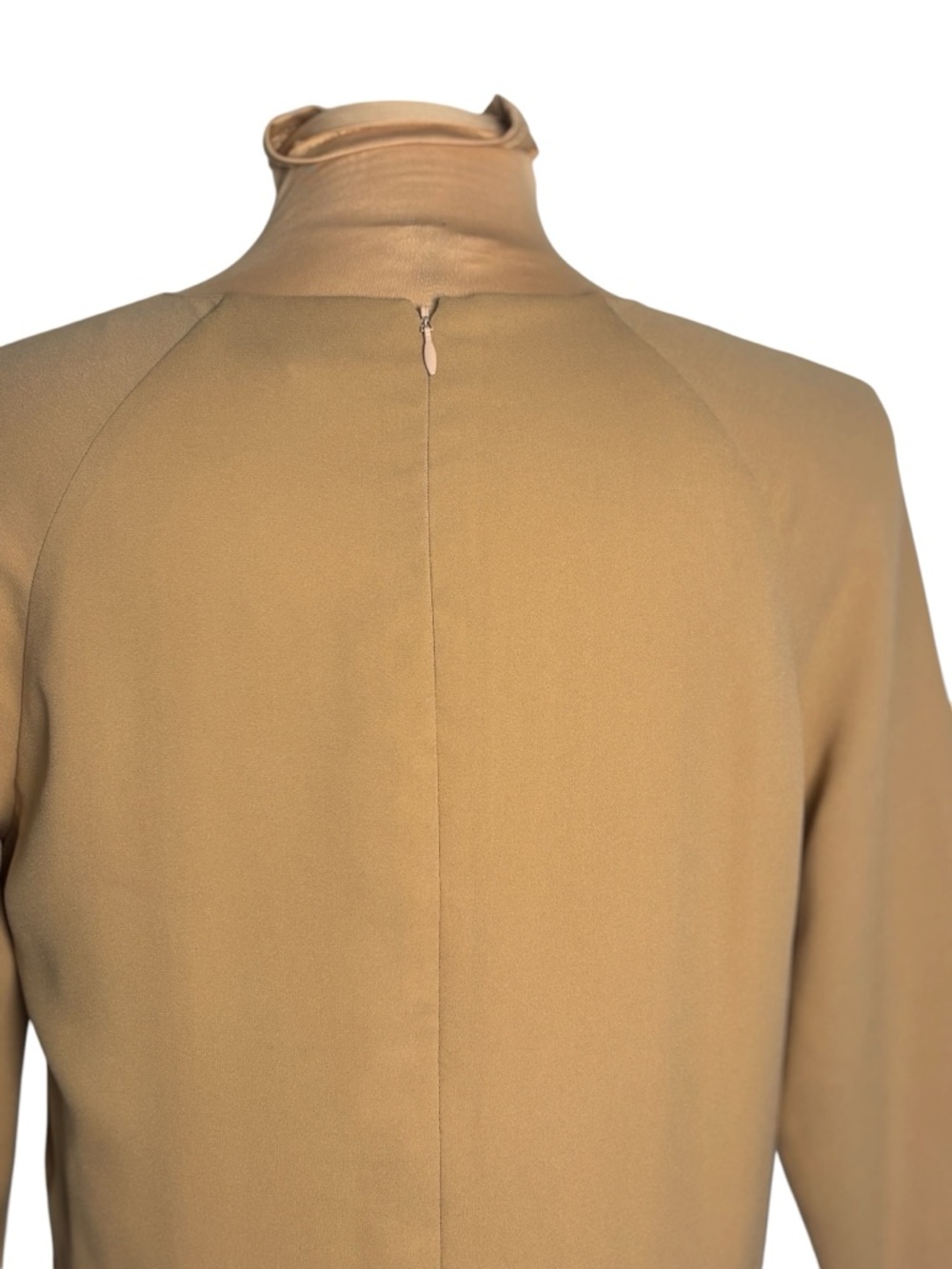 Tibi Colorblock Pleated Dress Size 6 Neutral Minimalist Designer Midi Dress - Picture 7 of 10
